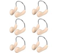 WUBAYI 6 clip per naso da nuoto, in morbido silicone, per adulti e bambini, impermeabili, comode per principianti, nuotatori professionisti, snorkeling e sport acquatici