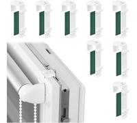 WUBAYI 8 raccordi per tende avvolgibili, senza fori, set di staffe adesive per tende a doppio rullo, ganci di supporto per finestre in PVC e fasce