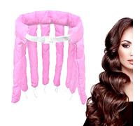 WUBAYI Bigodini per capelli senza calore, morbidi e senza calore, per una notte, con sacchetto di raso (rosa)