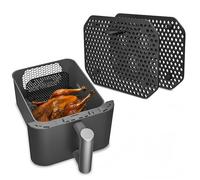 WUBAYI Confezione da 2 paraspruzzi neri per friggitrice ad aria doppia pila Ninja modelli SL300EU, SL400, SL401 - Stop agli schizzi d'olio, mantiene pulito il piano di lavoro, accessorio