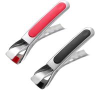 WUBAYI Confezione da 2 pinze resistenti al calore, pinze per piatti caldi con ganasce in silicone antiscivolo, pinze resistenti al calore per arrosti, ciotole e padelle per microonde