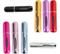 WUBAYI Confezione da 8 flaconi ricaricabili da 5 ml per profumo, da viaggio, con nebulizzatore portatile, con design a prova di perdite, mini bottiglie sottili da viaggio per borsetta, borsa e