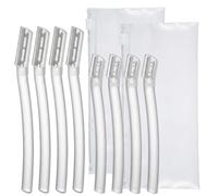 WUBAYI Confezione da 8 rasoi professionali per dermaplaning e sopracciglia, rasoi viso per donne, peluria di pesca e rimozione dei peli del viso, lame esfolianti delicate