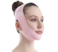 WUBAYI Face Slimming Strap, Double Chin Reducer, V-Line Facial Mask with Adjustable, Pink