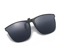 WUBAYI Occhiali da sole Clip-On polarizzati grigio - protezione UV400 per occhiali | con custodia e panno in microfibra | per esterni