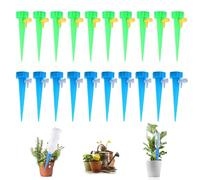 WUBAYI Set di 20 punte automatiche per irrigazione - contagocce regolabili per piante da giardino e da appartamento | 10 x blu + 10 x verde | Sistema di irrigazione per interni ed esterni