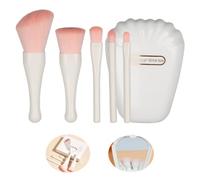 WUBAYI Set di pennelli per il trucco-5 pezzi pennelli per il trucco quotidiano-Beauty Tools pennelli per il trucco con specchio, leggero e conveniente per il viaggio quotidiano