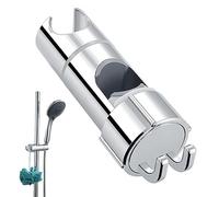 WUBAYI Supporto per soffione doccia con 2 ganci, staffa universale per soffione doccia da 16-27 mm, cromato+ABS, supporto di ricambio per soffione doccia, facile installazione per asta scorrevole