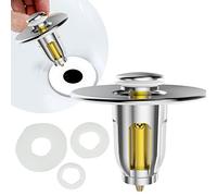WUBAYI Tappo Universale per Lavandino - Con Filtro Pop-Up e Cestello - Per Bagno/Cucina - Senza Troppo Pieno (1 Pezzo)