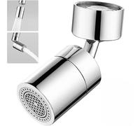 WUBAYI Testa di spruzzo girevole a 360° per rubinetto da cucina, aeratore a doppio spruzzo con adattatore M22/M24 e aeratore a risparmio idrico, braccio di estensione anti-schizzi per lavelli