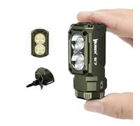 WUBEN E7 1800 lumen verde militare mini torcia ricaricabile con magnete - torcia elettrica super luminosa a 6 modalità EDC LED ricaricabile di tipo C IP68 torcia frontale salvataggio campeggio