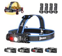 WUBEN H1 Torcia Frontale 1200 lumen LED, con sorgenti luminose multiple Lampada frontale, ricaricabile tramite USB IP68 Striscia riflettente impermeabile Lampada frontale leggera