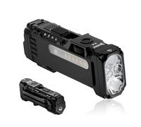 WUBEN X4 EDC - Torcia piatta con luce RGB, 1500 lumen, mini torcia con interruttore tattico e magnetico, IP68, portatile, con clip, USB C, per campeggio, controlli, emergenze