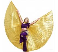 Wuchieal Ali Isis Adulto con Bastoncini per Danza Orientale & Halloween | Ali Isis leggere e resistenti con bastoni di supporto. Perfetto per danza orientale, Halloween, carnevale e spettacoli.