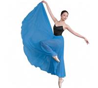 Wuchieal Gonne per danza del ventre da donna gonne lunghe in chiffon tribale, gonna da ballo di lode, gonna messicana, Azzurro chiaro, Taglia Unica