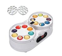 WUCIOA Macchina lucidatrice per palle da biliardo 22/16, pulitrice automatica con doppio motore, schermo LCD touch, anello in feltro di lana, asciugatura ad aria circolante(White)