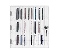 WUCIOA Scatola portaoggetti Trasparente per Telefono Cellulare, 30/40 Slot in Acrilico da Parete per telefoni cellulari, Porta Cellulare da Tavolo con Serratura e Chiavi, per Ufficio e Aula(30 Slots)