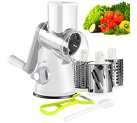 Wuciray Affetta Verdure Manuale Tagliaverdure Mandolina per Trita Verdure con 3 Lame per Affettare Tagliare e Grattugiare da Cucina Taglia Verdure Grattugia per Verdure Manuale Vegetable Slicer