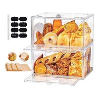 Wuciray Porta Pane da Cucina Portapane Trasparente con Carta Forno Etichette Moderno Porta Brioches Vetrinetta Espositiva