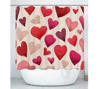 Wucuuxen Tenda Doccia A190 x L250cm Crema Tenda per Doccia con 12 Anelli, Bordo Ponderato, Polyester Tessuto Lavabile, Asciugatura Rapida, Facile da Pulire, per Bagno Dormitorio Hotel Piace J#302