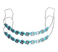 Wudaizhi 10 Tipo di Staffa Gancio per Staffa in Metallo Decorazione Temporanea del Dente con Fili Metallici E Legature Ortodontiche Decorazioni Dentali