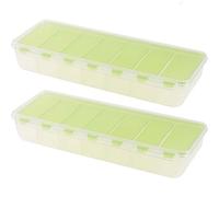 Wudaizhi 2 PCS 7 Griglie Cassetta della Cassetta Dell'organizzatore della Cassetta Dell'organizzatore Custodia Strumento Multifunzione per Piccoli Componenti