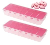 Wudaizhi 2 PCS 7 Griglie Scatola a Doppio Lato della Cassetta Dell'organizzatore della Cassetta di Archiviazione Multifunzione Custodia per Piccoli Componenti