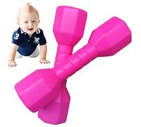 Wudaizhi 2 Pezzi Manubri Giocattolo per Bambini Fingono di Gioco per Bambini Principianti, Powerlifting di Sollevamento Pesi di Allenamento in Palestra