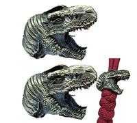 Wudaizhi 2 Pezzi Tyrannosaurus in Ottone Coltello Gioielli Fai -da -Te Apieti Paracord Accessori Animal edc Outdoor Tool Clancants Pendants