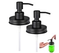 Wudaizhi Barattolo Muratore di Coperchi Distributore di Sapone Liquido Pompa 2 PCS Bottiglie in Acciaio Inossidabile Pompe Pompe Sostituzioni per Dimensioni Normali per La Bocca