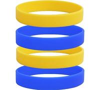 Wudaizhi Braccialetto in Silicone Flessibile a Bandiera dell'Ucraina, Bracciale Blu Giallo per Polso, Braccialetto Sportivo Casual per Uomo e Donna