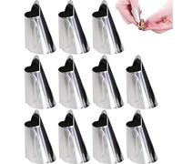 Wudaizhi Cucina Protezione per Chiodo per Unghie in Acciaio Inossidabile 12pc/Set di Protezione Taglio a Mano Sicuro di Coltello da Coltello da Dadi per La Protezione delle Dita