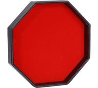 Wudaizhi Vassoio Porta Dadi in Pelle Pu Nera E Velluto Rosso Ottagonale - Scatola Porta Dadi per Giochi Tavolo Come Rpg E DND/ - Vassoio per Gioielli