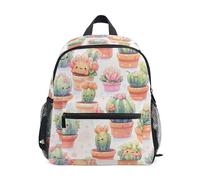 Wudan Big Kid Zaini Cinghia toracica Ragazzi Studenti Libri Borsa per Elementare, Kawaii Cactus Tropicale, M