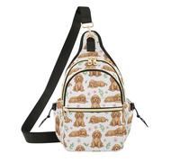 Wudan Borsa a tracolla da donna, alla moda, per sport, viaggi, escursionismo, cucciolo di Cocker Spaniel