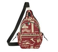 Wudan Borsa a tracolla da donna, antifurto, borsa per macchina fotografica da golf, viaggio italiana Roma, Firenze Città Rinascimentale, One Size