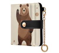 Wudan Brown Bear RFID Blocking Wallet taglia unica | Attività all'aperto Fancy Resistente all'acqua per le signore