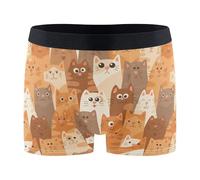 Wudan Cats Doodle - Boxer da uomo a gamba corta, Gatti Doodle, Small