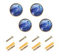 Wudan Confezione da 4 maniglie e pomelli per mobili da 3,2 cm, pomelli da cucina per armadi estetici a sirena