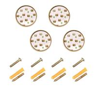 Wudan Confezione da 4 pomelli e pomelli per armadietti, 32 mm, per armadio, motivo kiwi coppia amore