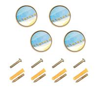 Wudan Confezione da 4 pomelli per armadi e cassetti, 32 mm, pomelli da cucina per armadi e formiche che trasportano cibo in linea