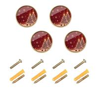 Wudan Confezione da 4 pomelli per armadi e cassetti da 3,2 cm, per cassettiera, chicchi di caffè natalizi