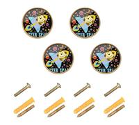 Wudan Confezione da 4 pomelli rotondi da 32 mm, per porte, cassetti, scimmia, spazio esterno illustrazione