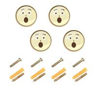 Wudan Confezione da 4 pomelli rotondi per armadietti, 32 mm, pomelli da cucina per armadi con faccia sorpresa