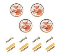 Wudan Confezione da 4 pomelli rotondi per armadietti, 32 mm, pomelli da cucina per porte, cassetti, madri e volpe