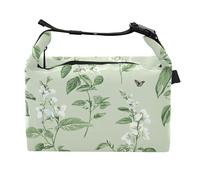 Wudan Contenitore di pranzo estetico della salvia del basilico per le ragazze con le maniglie sacchetto dell'alimento adulto per il parco di divertimenti