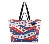 Wudan Grandi borse riutilizzabili da cucina borse della spesa borsa da damigella d'onore per le donne kit di consegna maternità essenziale noi bandiera blu rossa