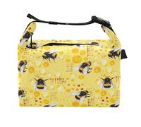 Wudan Le api gialle sveglie del fumetto scherza le borse del pranzo con la borsa del mazzo del pranzo della famiglia della chiusura lampo per il personale medico dell', Cartone animato Carino Api, one