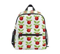 Wudan Mini zaino per ragazzi cinghia toracica bambini studente bookbag per elementare, Mele rosse Foglie di agrifoglio, S