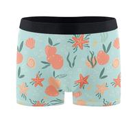 Wudan Underwater e Peach Pattern Boxer Slip Biancheria Intima Traspirante Boxer Shorts, Modello subacqueo e pesca, Small